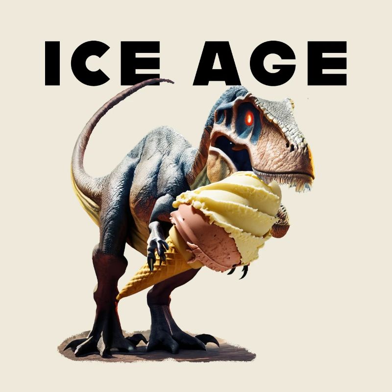 Eiszeit mit Dinosaurier