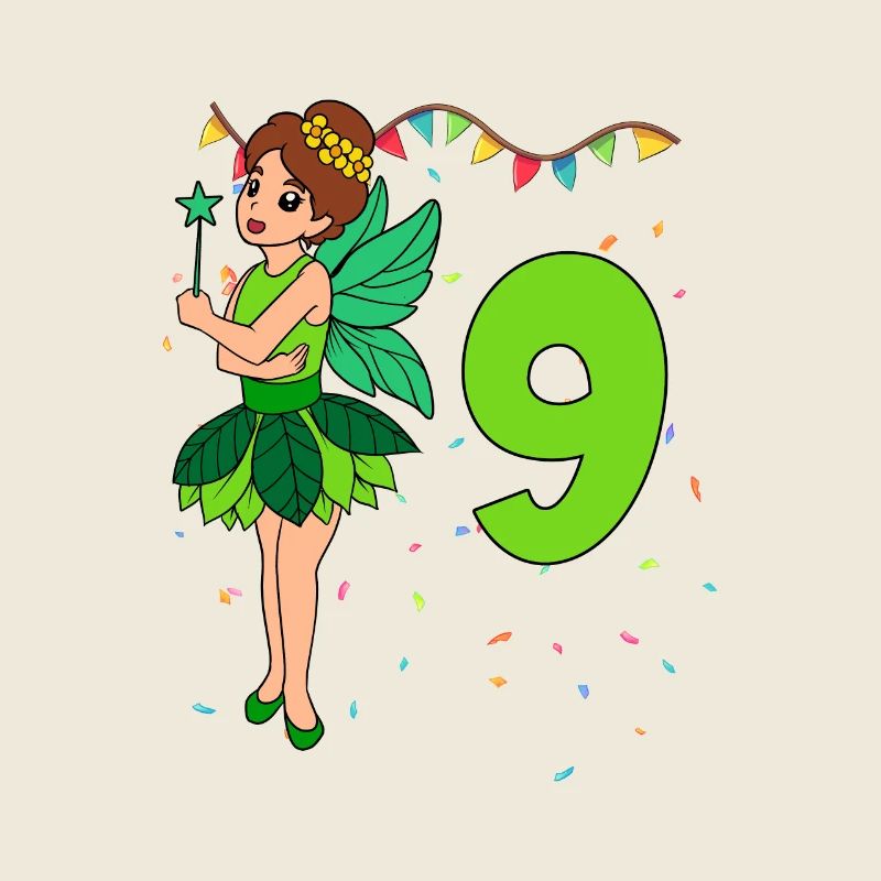 Mit Fee - Mädchen Geburtstag 9 Jahre