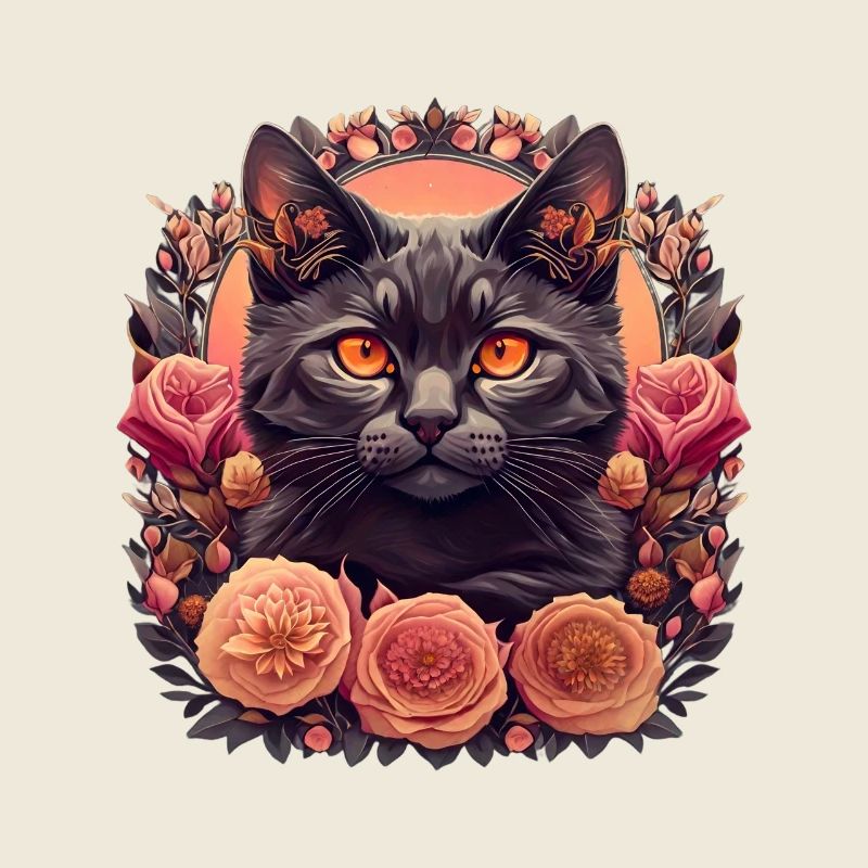 Floral Katze