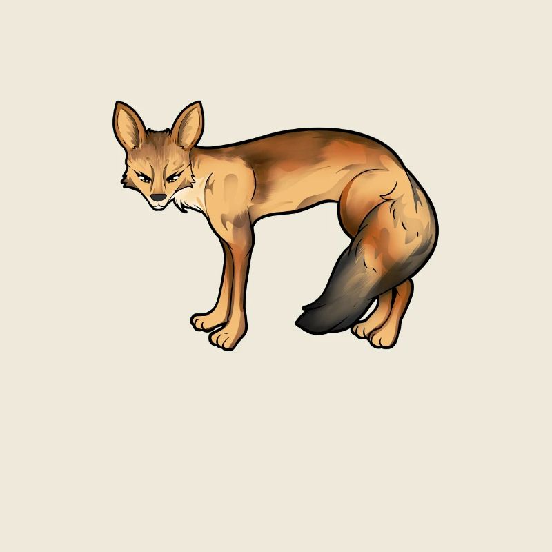 Drawing of a Bengal fox