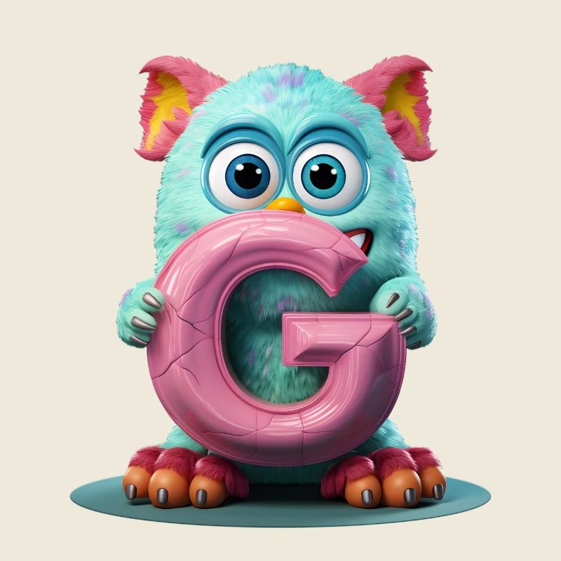 Monstre pastel avec G enchanté