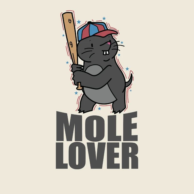 Mole Lover Plays Baseball Animal Mound