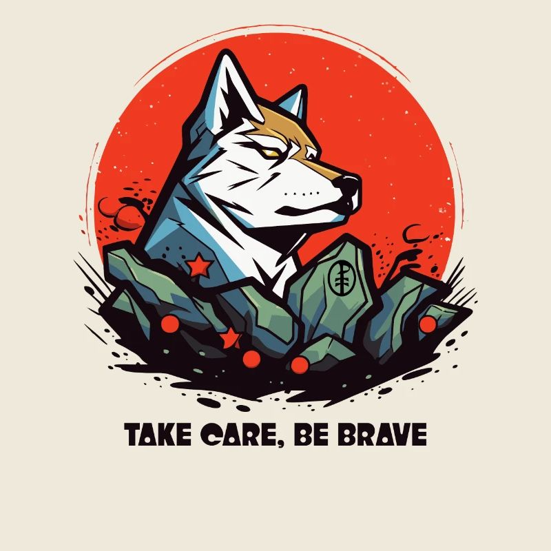 Sei mutig wie ein Wolf