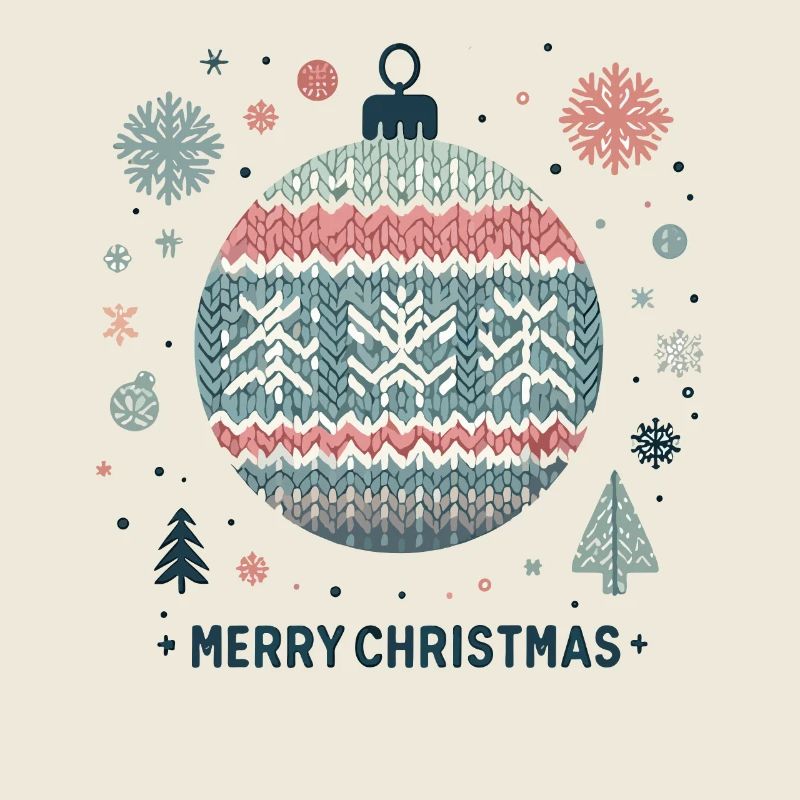 Knitting Pattern Christmas Ornament Merry Christmas