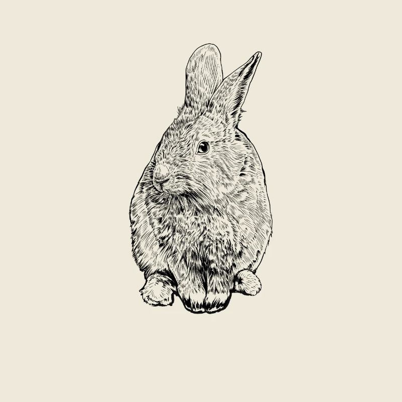 Dessin au trait - Lapin
