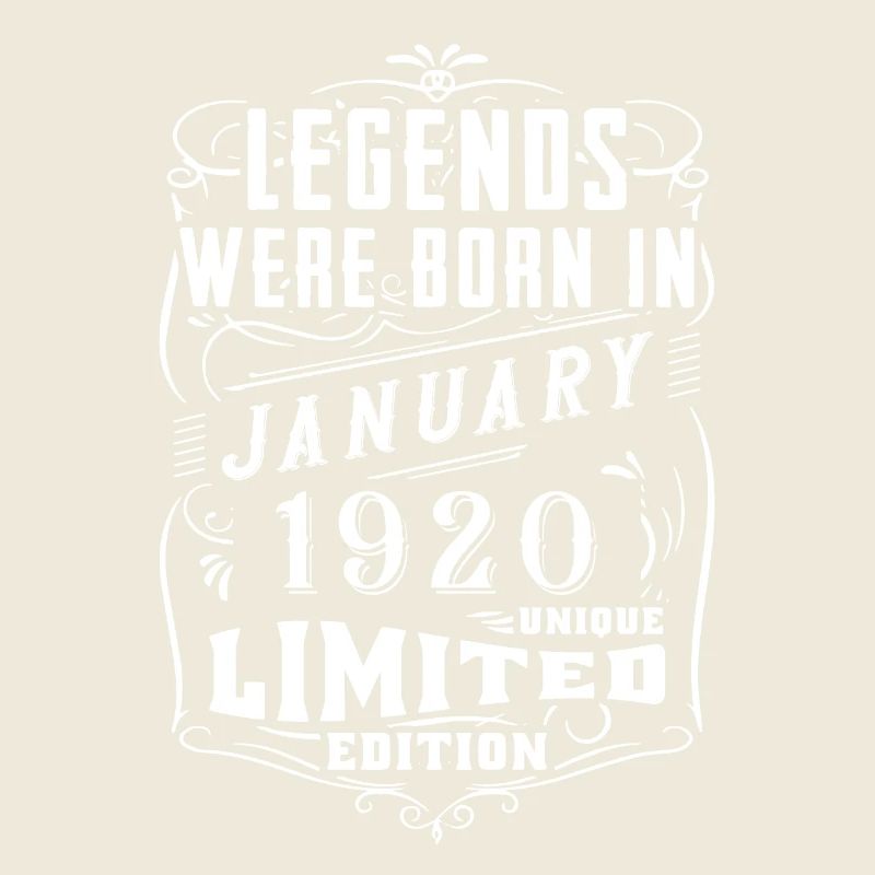 Anniversaire Janvier 1920 Année Edition Limitée