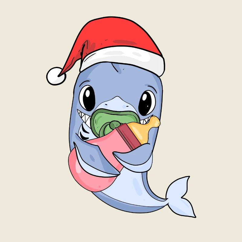Requin Bébé Noël Poisson Poisson