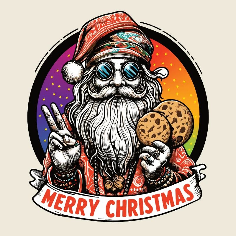 Weihnachtsmann-Hippie
