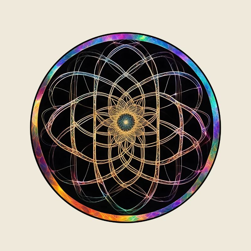 Regenbogen Mandala Kreismuster