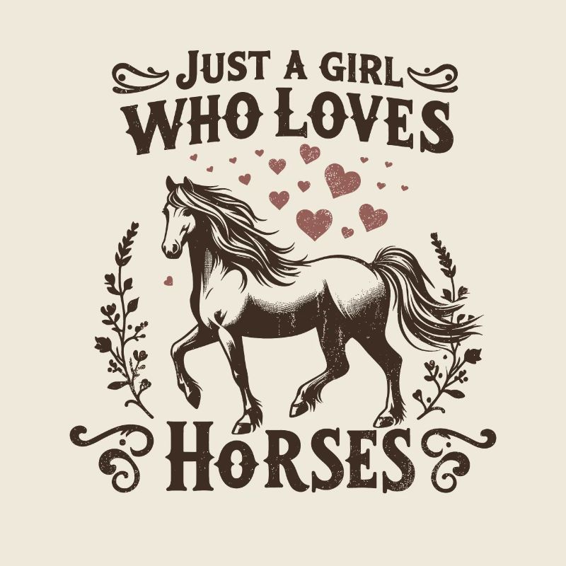 Pferdeliebhaber Geschenk Nur ein Mädchen, das Pferde liebt