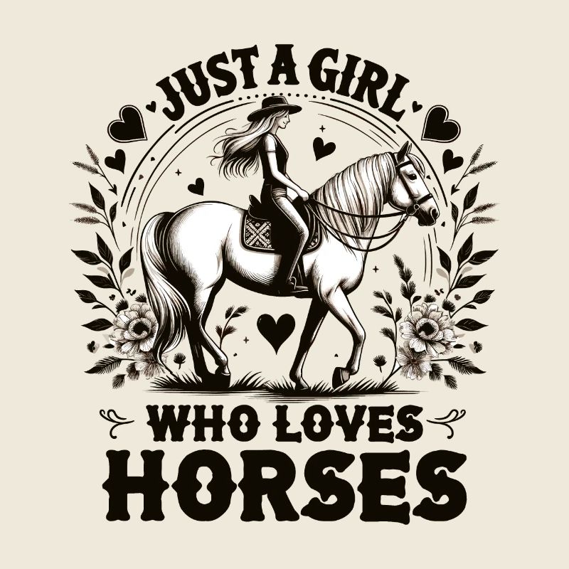 Pferdeliebhaber Geschenk Nur ein Mädchen, das Pferde liebt