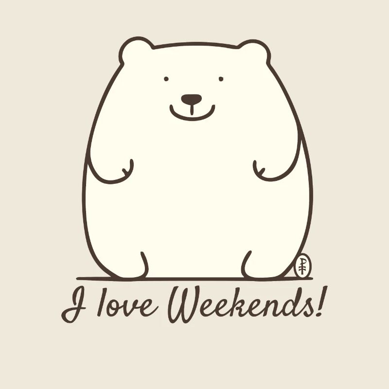 J’adore le week-end : Ours polaire mignon