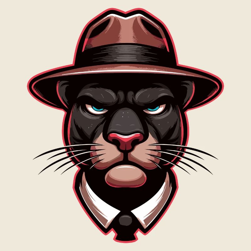 Panther with hat