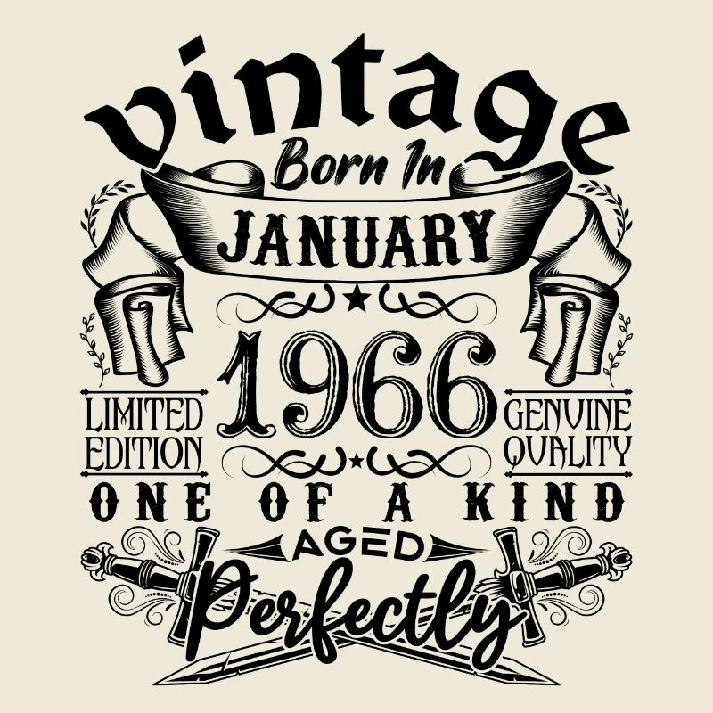 Anniversaire 1966 Janvier 1966 né en Janvier