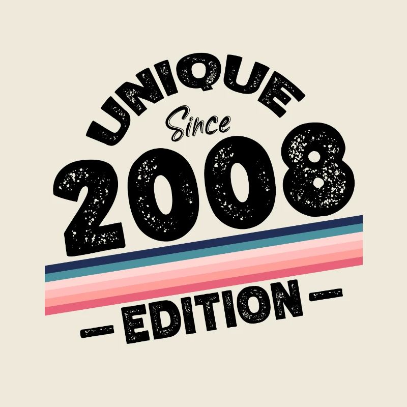 Unique seit 2008 Edition Geburtstag Vintage 2008