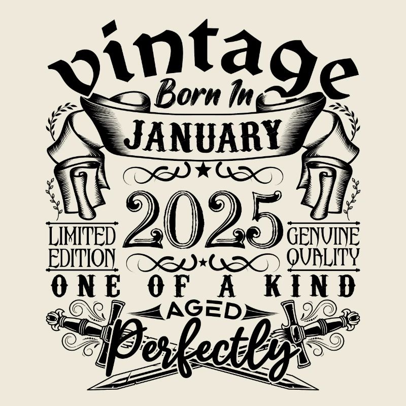 Anniversaire 2025 Janvier 2025 né en Janvier