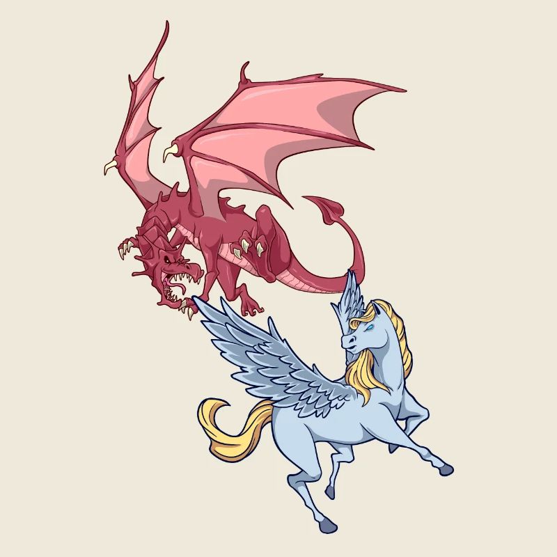 Animals of Mythology - Dragon vs Pegasus