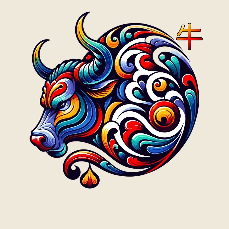 Chinese Zodiac Ox Astrological Sign Elegant