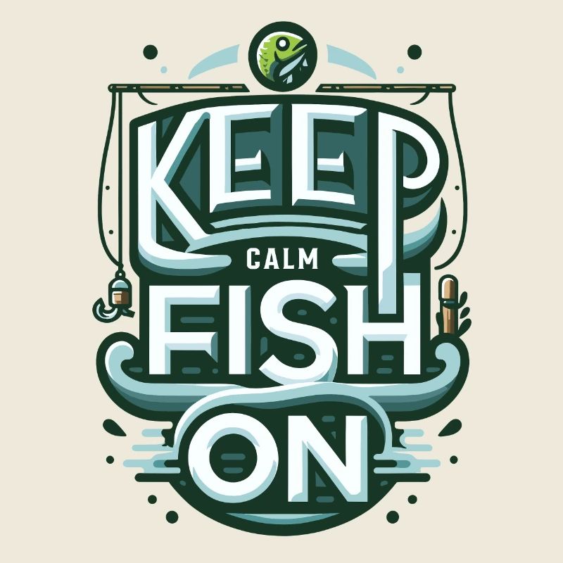 Conception relaxante du pêcheur à la ligne « Keep Calm and Fish On »