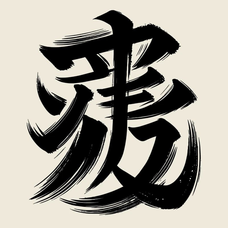 Tiger Chinesisches Tierkreiszeichen-Kalligraphie-Symbol