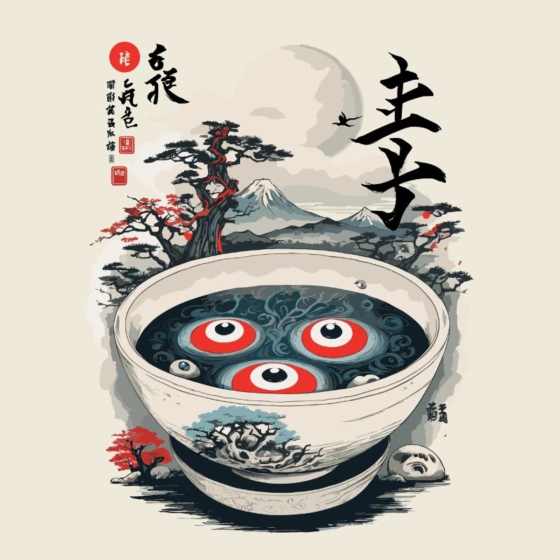 Okkulte Japanische Ukiyo-E Seelen Ramen Suppe