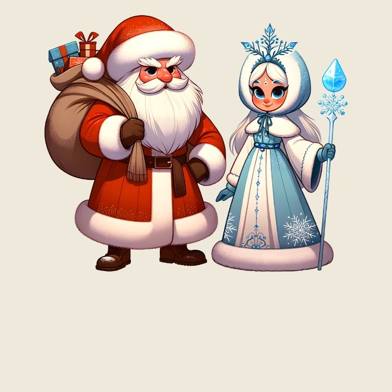 Ded Moroz Snegurotschka russischer Weihnachtsmann