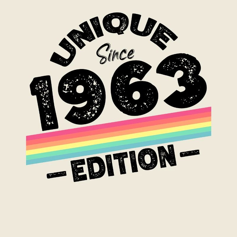 Unique since 1963 Edition Birthday Vintage 1963