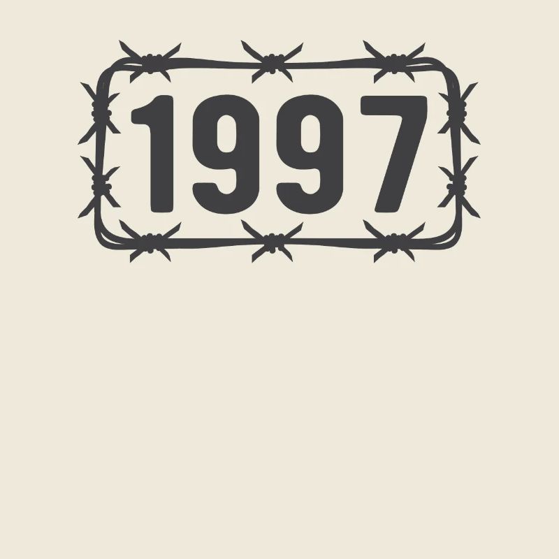 Anniversaire Vintage 1997 fil de fer barbelé