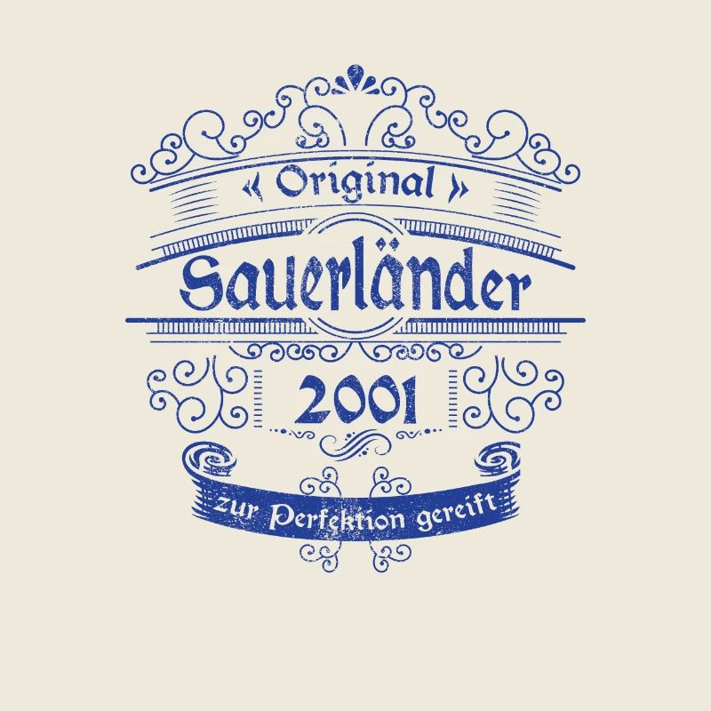 2001 Geburtstag Sauerländer Original Whiskey blau