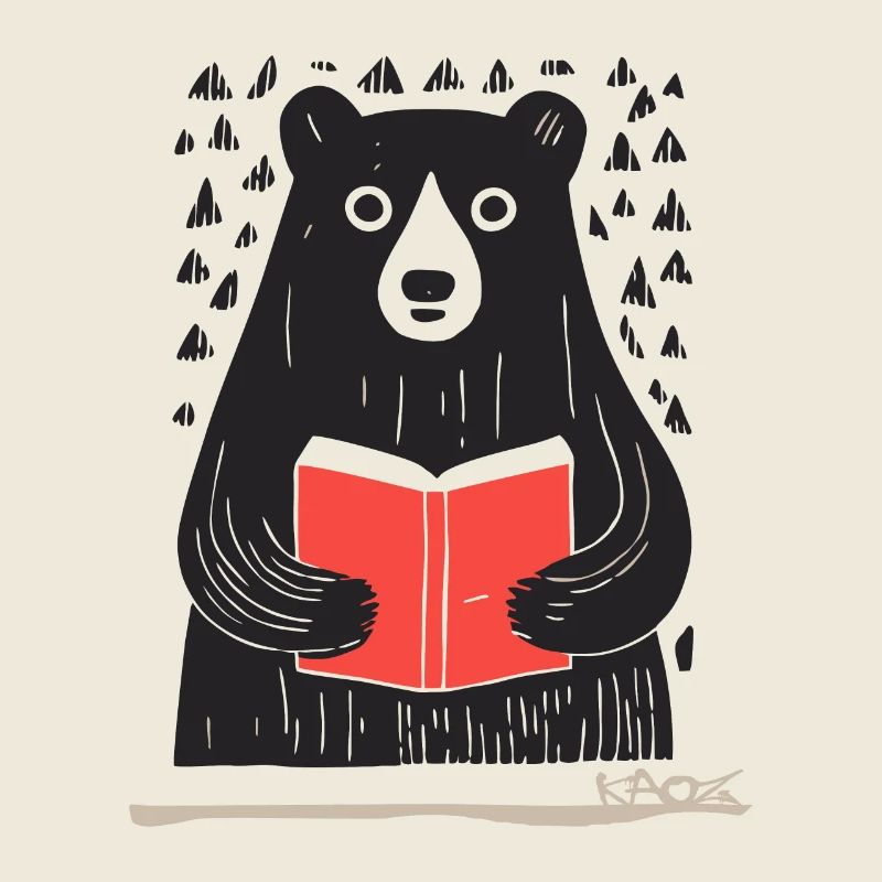 Ein lesender Bär