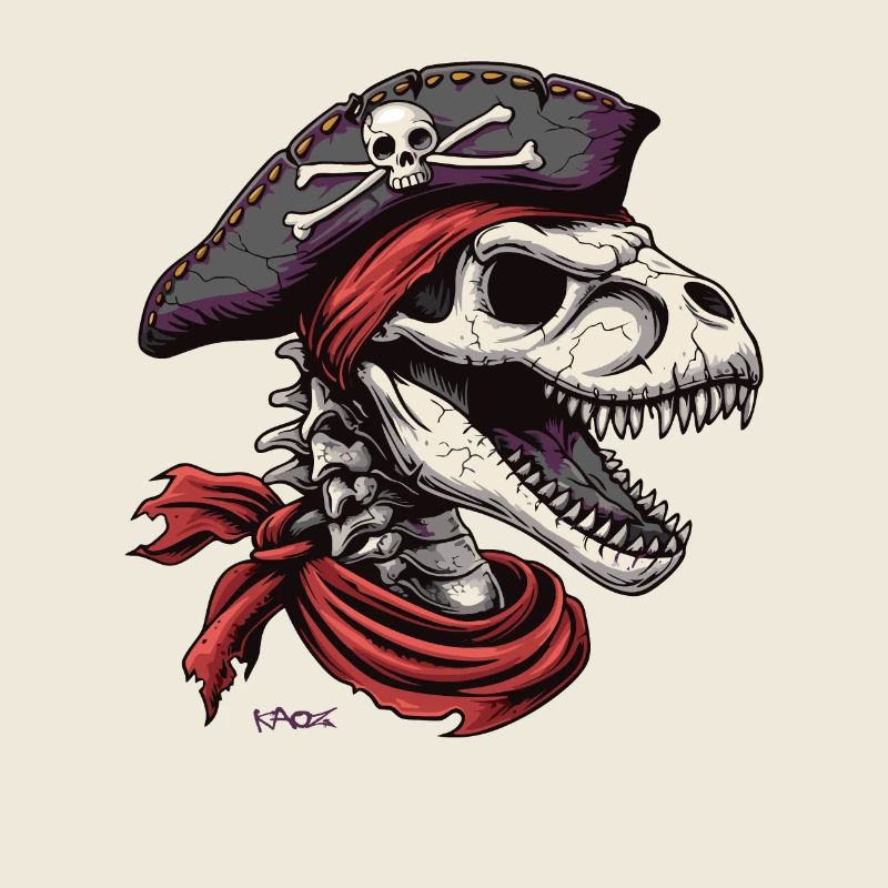 Rex Goes On : Dino Skull Capitaine Pirate