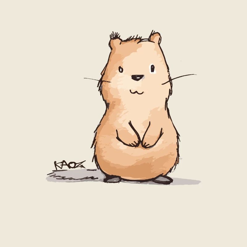 Cute chubby beaver