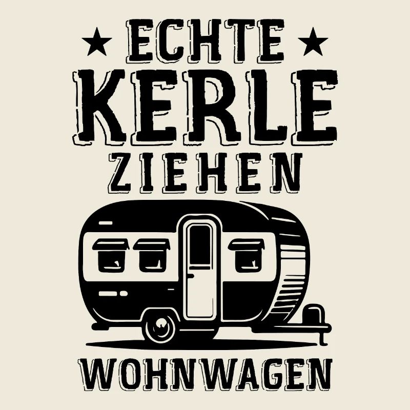 Echte kerle ziehen wohnwagen