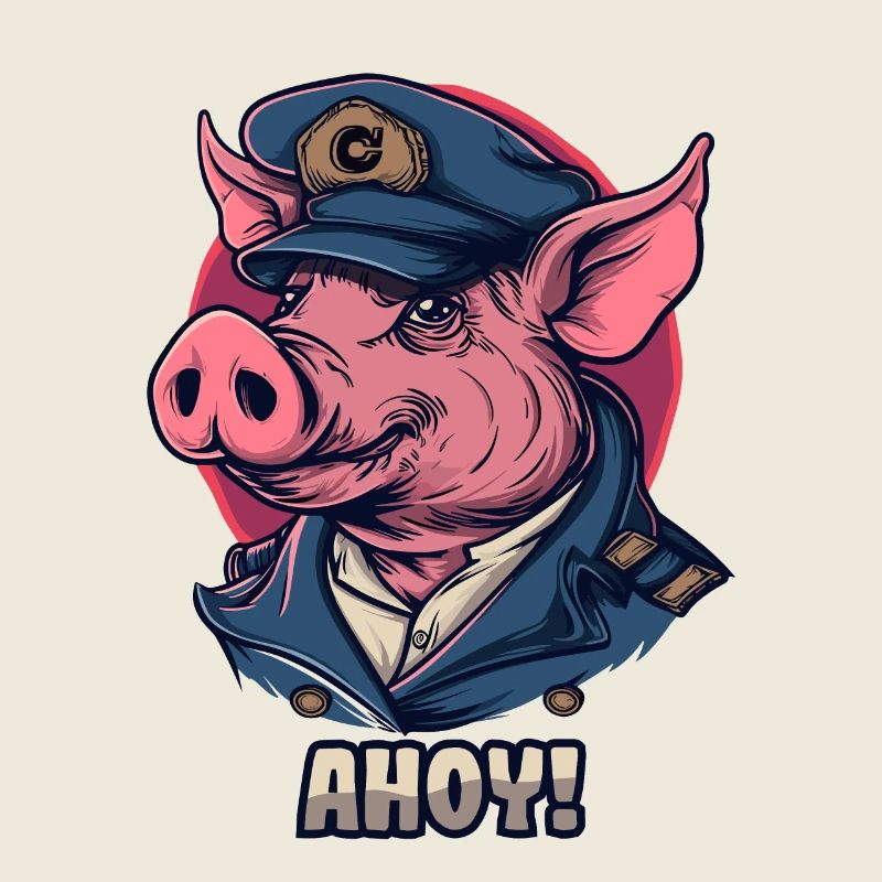 Le Capitaine Cochon dit "Ahoy"