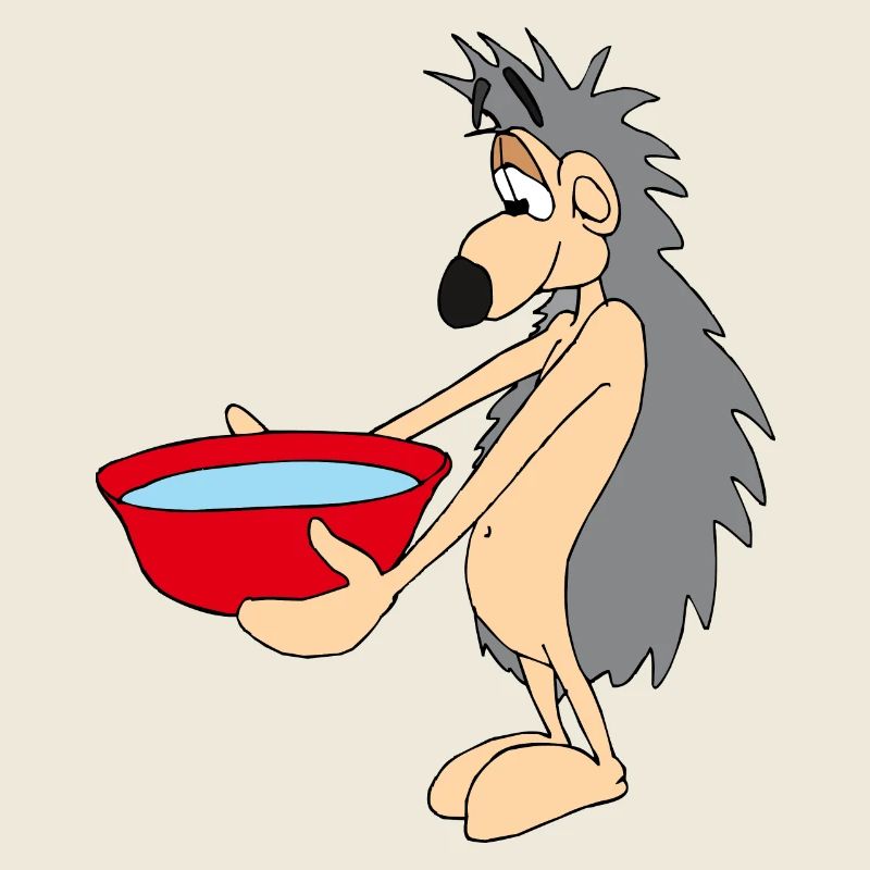 Smarter Igel mit Wassernapf