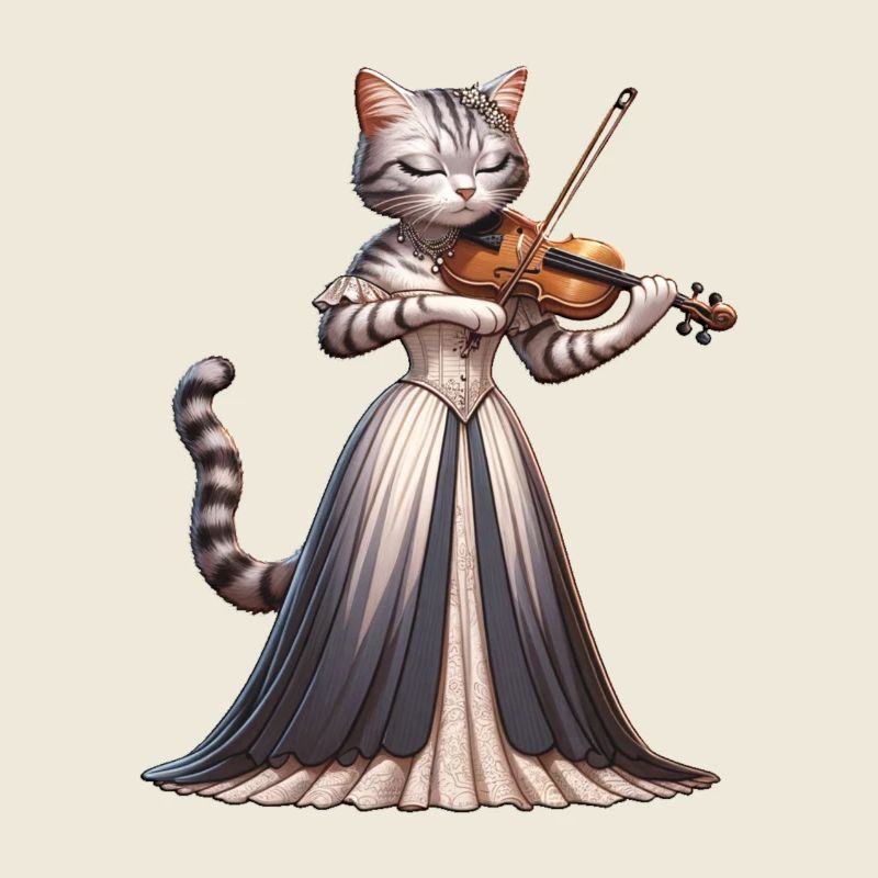 Violin Cat Violinist