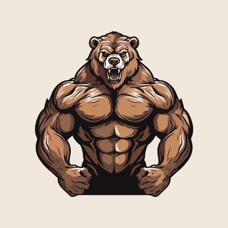 Bear Grizzly Beast Musculation Muscles