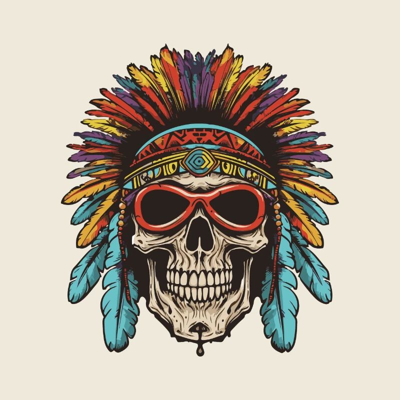 Apache Totenkopf Indianer