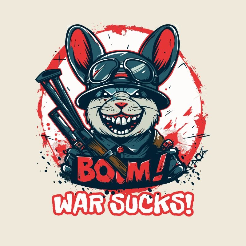 War is crap: Soldier, Explosion, Bunny