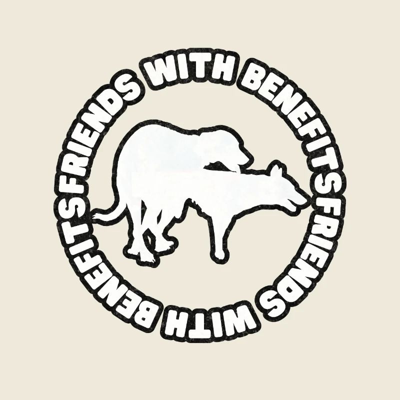 Amis des chiens avec des avantages White Grunge