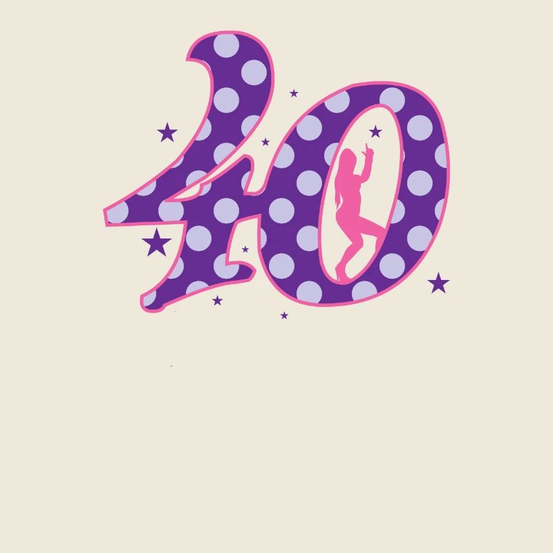 40e anniversaire dans le style des années soixante-dix