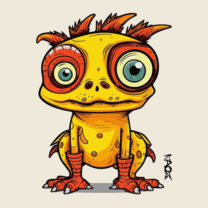Fantaisie Cartoon Monstre Créature