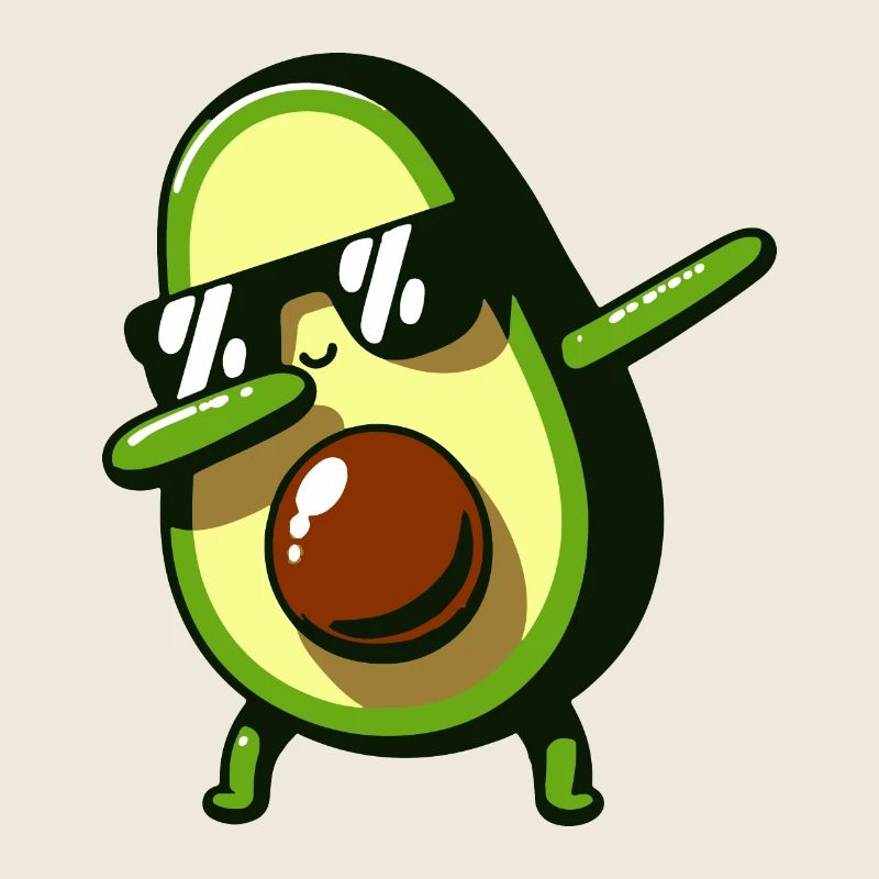 Dabbing Avocado Lustig Vegan