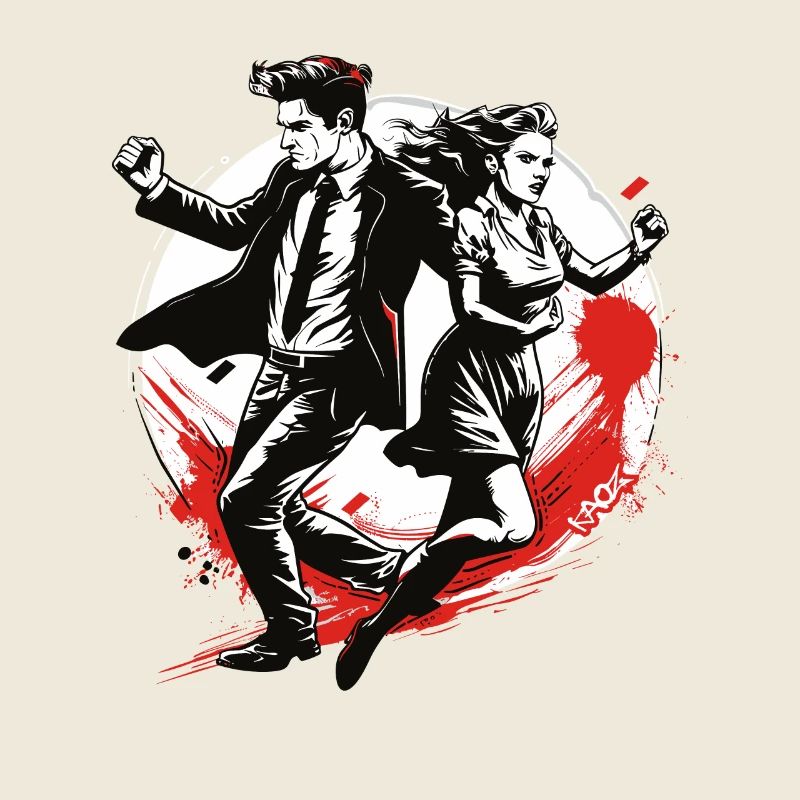Couple breaks out and dances