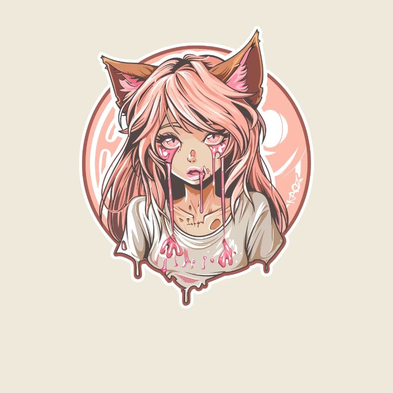 Cooles Anime-Fuchs-Mädchen