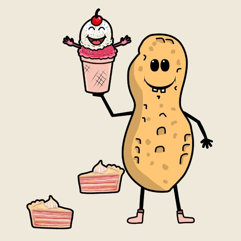 Gâteau aux cacahuètes Crème glacée Snacking Cacahuètes Été