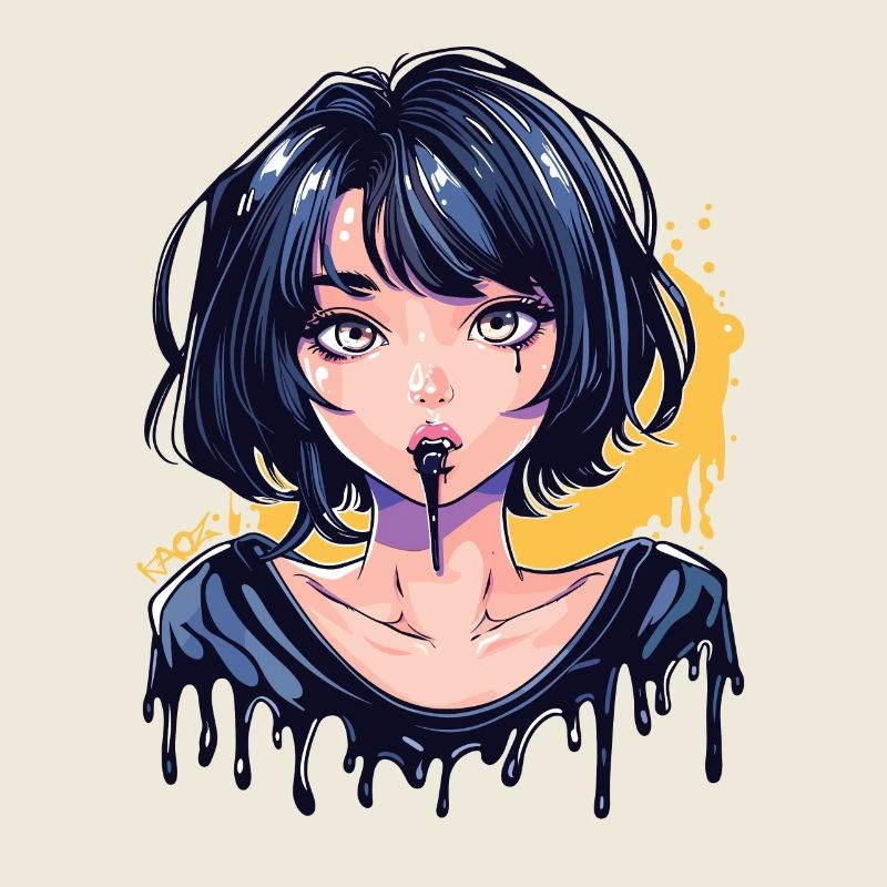 Inks Drop Anime Girl
