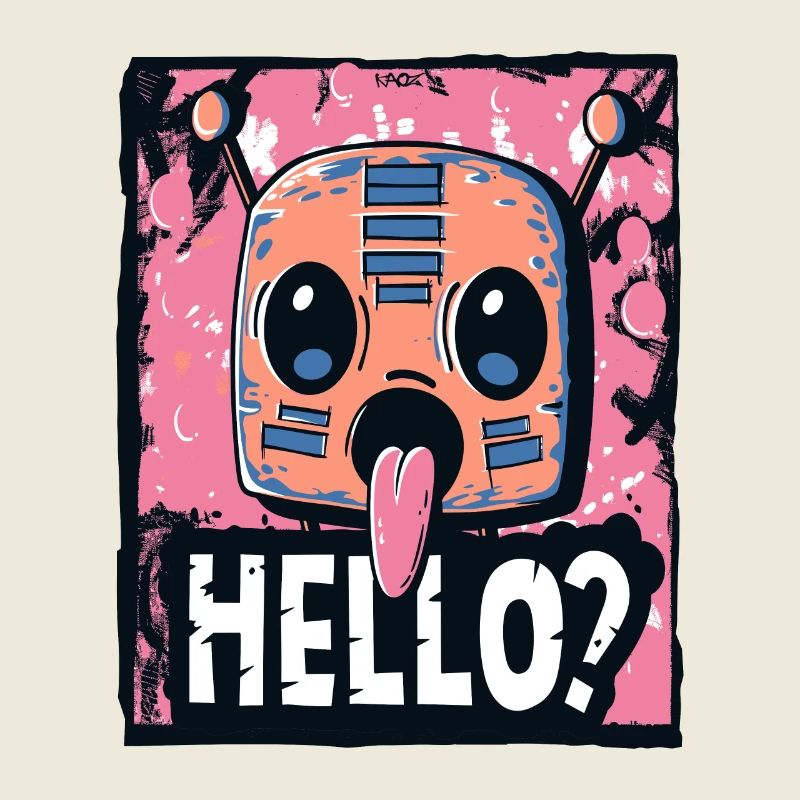 Un robot impatient dit bonjour