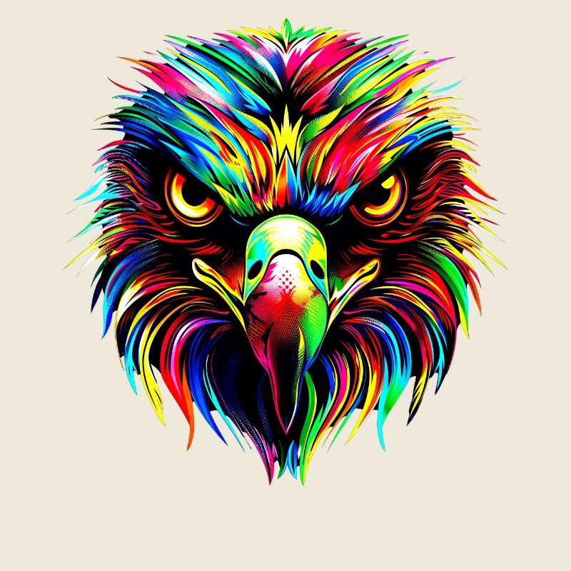 Eagle Pop Art Bright Colors Golden Eagle White-tailed Eagle