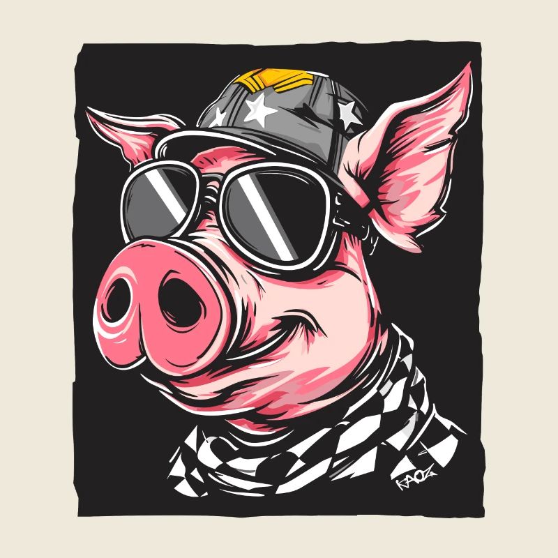 Checkered Flag Racing Fan Pig